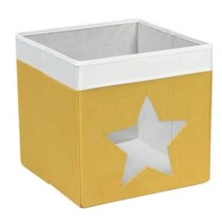 Star Mesh Ochre Foldable Box -Home Furnishing Store 30790401 alt01