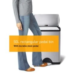 Simplehuman 50 Litre Rectangular Pedal Bin -Home Furnishing Store 30791907 alt03