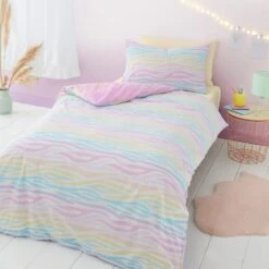 Rainbow Ombre Duvet Cover And Pillowcase Set -Home Furnishing Store 30792067 alt01