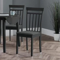 Coast Set Of 2 Dining Chairs, Faux Linen