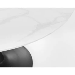 Holland 4 Seater Round Pedestal Dining Table, Black & White 13 Holland 4 Seater Round Pedestal Dining Table, Black & White -Home Furnishing Store 30794269 alt04