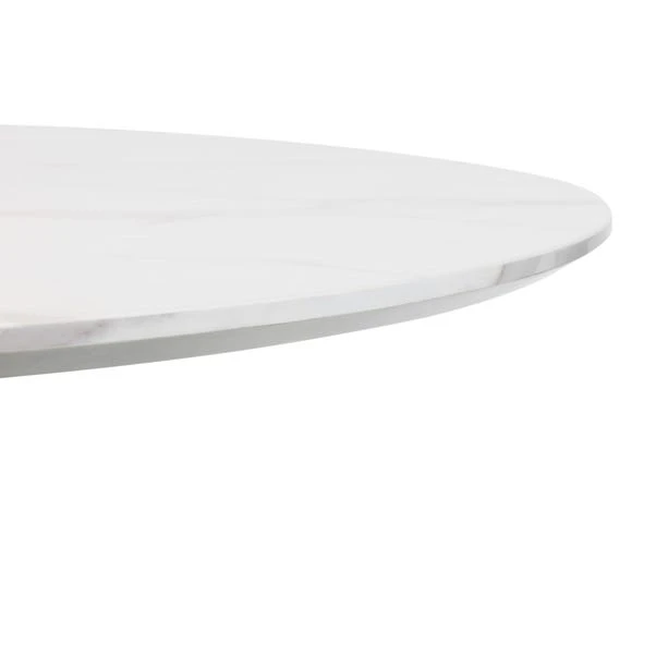 Holland 4 Seater Round Pedestal Dining Table, Black & White 8 Holland 4 Seater Round Pedestal Dining Table, Black & White - Image 6