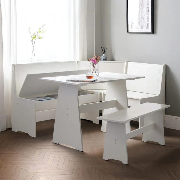 Newport 4 Seater Rectangular Corner Dining Table With 2 Benches 22 Newport 4 Seater Rectangular Corner Dining Table With 2 Benches - Image 20