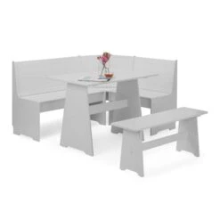 Newport 4 Seater Rectangular Corner Dining Table With 2 Benches 34 Newport 4 Seater Rectangular Corner Dining Table With 2 Benches -Home Furnishing Store 30794328 alt03