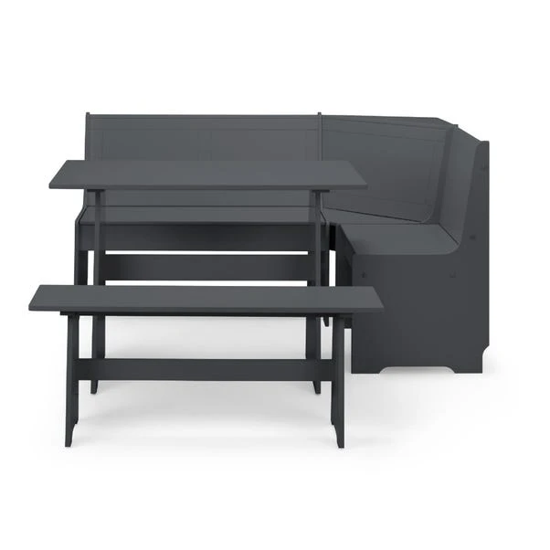 Newport 4 Seater Rectangular Corner Dining Table With 2 Benches 6 Newport 4 Seater Rectangular Corner Dining Table With 2 Benches - Image 4