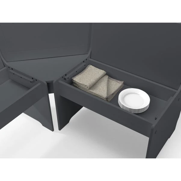 Newport 4 Seater Rectangular Corner Dining Table With 2 Benches 9 Newport 4 Seater Rectangular Corner Dining Table With 2 Benches - Image 7