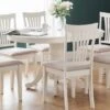 Stanmore 4-6 Seater Round Extendable Dining Table, Off White 2 Stanmore 4-6 Seater Round Extendable Dining Table, Off White -Home Furnishing Store 30794362