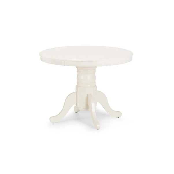 Stanmore 4-6 Seater Round Extendable Dining Table, Off White 4 Stanmore 4-6 Seater Round Extendable Dining Table, Off White - Image 2