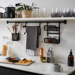 Matte Black Hanging Utensil Holder -Home Furnishing Store 30795876 alt07