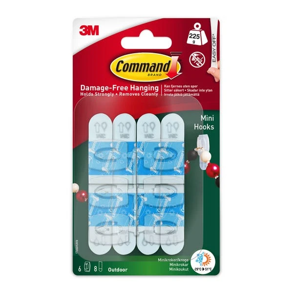 Command Outdoor Mini Hooks 3 Command Outdoor Mini Hooks