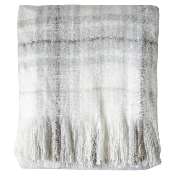Checked Faux Mohair Throw 3 Checked Faux Mohair Throw