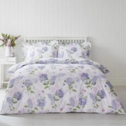 Wild Hydrangea Lilac Duvet Cover And Pillowcase Set -Home Furnishing Store 30798235