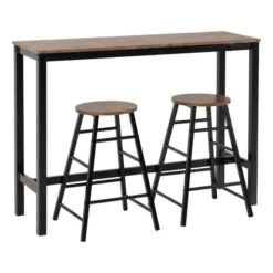 Athens 2 Seater Rectangular Bar Table With 2 Stools -Home Furnishing Store 30799063 alt01