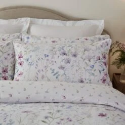 Dorma Wildflower Mauve Cotton Duvet Cover And Pillowcase Set -Home Furnishing Store 30799102 alt03
