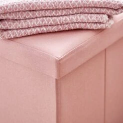 Faux Linen Rectangular Ottoman -Home Furnishing Store 30801346 alt02