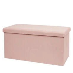 Faux Linen Rectangular Ottoman -Home Furnishing Store 30801346 alt03