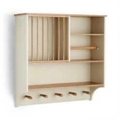 Churchgate Kitchen Wall Storage Unit With Plate Rack And Kitchen Roll Holder -Home Furnishing Store 30804304 alt02