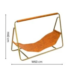 Contemporary Hanging Leather Log Holder -Home Furnishing Store 30804381 alt02