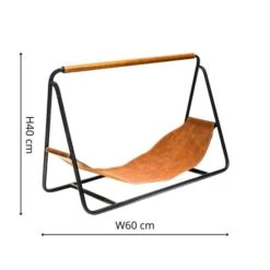 Contemporary Hanging Leather Log Holder -Home Furnishing Store 30804382 alt05