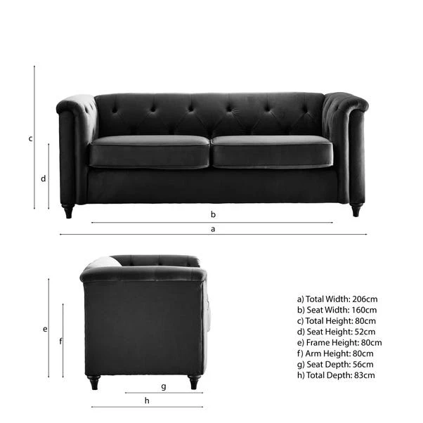 Chesterfield Soft Texture 3 Seater Sofa 11 Chesterfield Soft Texture 3 Seater Sofa - Image 9