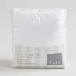 Hotel Pack Of 2 Luxury Cotton Pillow Protectors -Home Furnishing Store 30808131 alt05