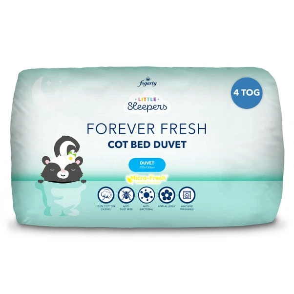 Fogarty Little Sleepers Forever Fresh Antibacterial 4 Tog All Seasons Cot Bed Duvet 7 Fogarty Little Sleepers Forever Fresh Antibacterial 4 Tog All Seasons Cot Bed Duvet - Image 5
