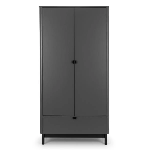 Chloe Double 1 Drawer Wardrobe, Grey 7 Chloe Double 1 Drawer Wardrobe, Grey - Image 5