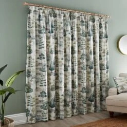 Watercolour Trees Pencil Pleat Curtains 35 Watercolour Trees Pencil Pleat Curtains -Home Furnishing Store 30810954 alt04