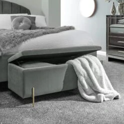 Mystica Velour Ottoman Storage Bench -Home Furnishing Store 30811452 alt02