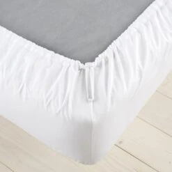 Pure Cotton Toggled Fitted Sheet -Home Furnishing Store 30812940