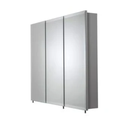 Westbourne White Triple Door Tri-View Steel Cabinet -Home Furnishing Store 30814882 alt03