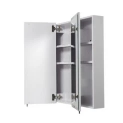 Westbourne White Triple Door Tri-View Steel Cabinet -Home Furnishing Store 30814882 alt04