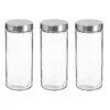 Set Of 3 Screw Top Lid Glass Storage Jars -Home Furnishing Store 30816128