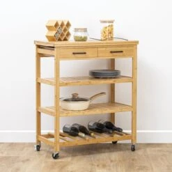 Linha Bamboo Kitchen Trolley