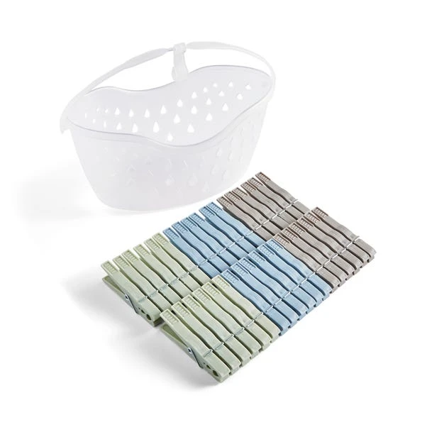Pack Of 36 Basic Plastic Pegs In Basket 6 Pack Of 36 Basic Plastic Pegs In Basket - Image 4