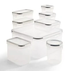 Set Of 8 Clip Lock Containers -Home Furnishing Store 30817146 alt02