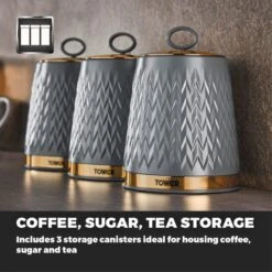 Set Of 3 Tower Empire Kitchen Canisters -Home Furnishing Store 30822148 alt03