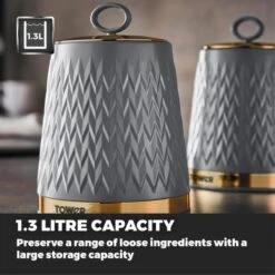 Set Of 3 Tower Empire Kitchen Canisters -Home Furnishing Store 30822148 alt04