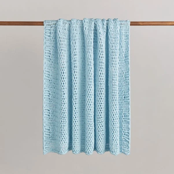 Chunky Knit Recycled Throw 130cm X 170cm 14 Chunky Knit Recycled Throw 130cm X 170cm - Image 12