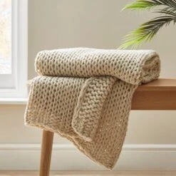 Chunky Knit Throw -Home Furnishing Store 30826701