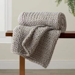 Chunky Knit Recycled Throw 130cm X 170cm 31 Chunky Knit Recycled Throw 130cm X 170cm -Home Furnishing Store 30826706 alt04