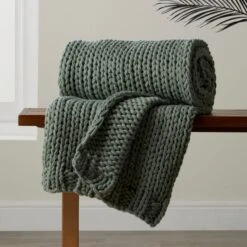 Chunky Knit Recycled Throw 130cm X 170cm 26 Chunky Knit Recycled Throw 130cm X 170cm -Home Furnishing Store 30826707 alt04