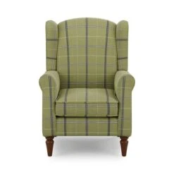 Oswald Check Armchair, Green 13 Oswald Check Armchair, Green -Home Furnishing Store 30827410 alt02