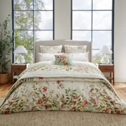 Dorma Rambling Rose Cream Cotton Bedspread -Home Furnishing Store 30827773 alt01