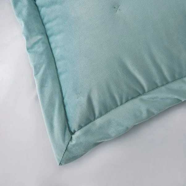 Dorma Burford Velvet Seafoam Pillowsham 4 Dorma Burford Velvet Seafoam Pillowsham - Image 2