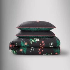 Moorland Flora Black Duvet Cover And Pillowcase Set -Home Furnishing Store 30829504 alt07