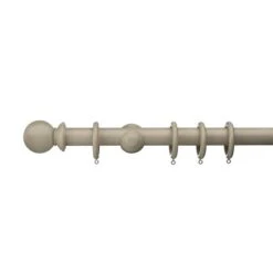 Sherwood Ball Finial Fixed Wooden Curtain Pole With Rings 25 Sherwood Ball Finial Fixed Wooden Curtain Pole With Rings -Home Furnishing Store 30829703