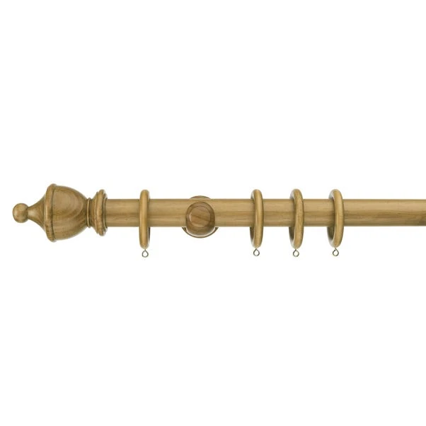 Sherwood Urn Finial Fixed Wooden Curtain Pole With Rings 19 Sherwood Urn Finial Fixed Wooden Curtain Pole With Rings - Image 17