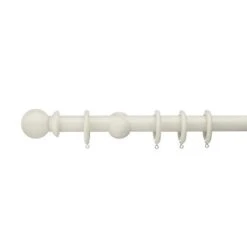 Sherwood Ball Finial Fixed Wooden Curtain Pole With Rings 21 Sherwood Ball Finial Fixed Wooden Curtain Pole With Rings -Home Furnishing Store 30829903