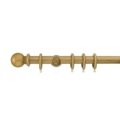 Sherwood Ball Finial Fixed Wooden Curtain Pole With Rings 20 Sherwood Ball Finial Fixed Wooden Curtain Pole With Rings -Home Furnishing Store 30829904